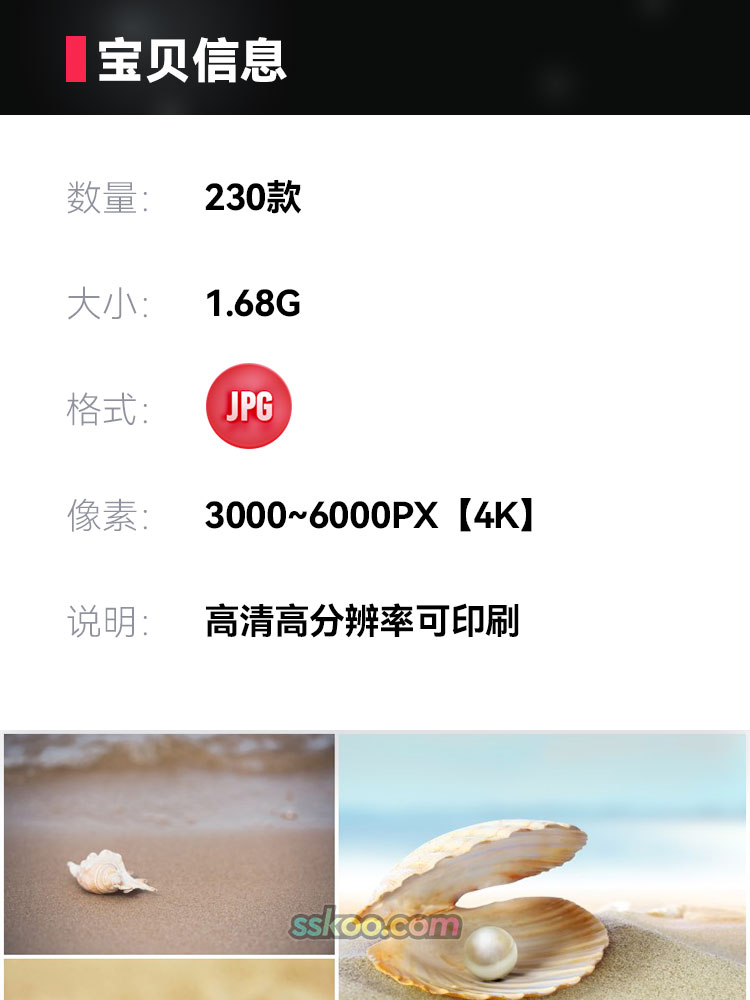 海边沙滩贝壳海螺海星漂流瓶夏日度假景色高清JPG图插图摄影素材插图1