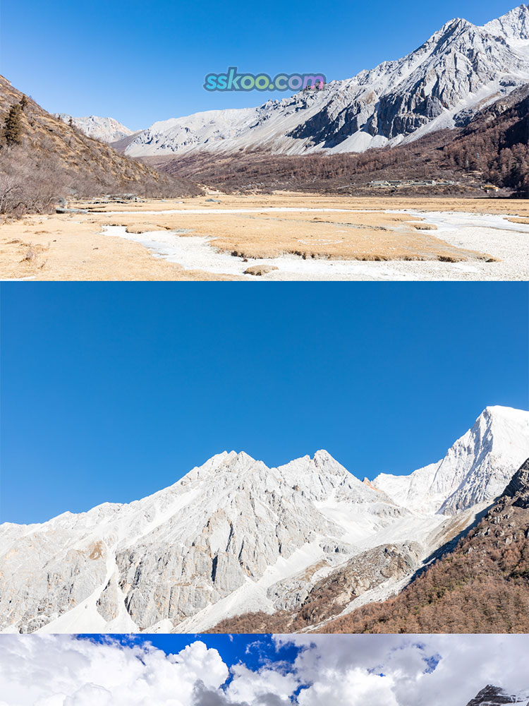 高清JPG素材旅游景点风景图片四川甘孜三神山牛奶海雪山旅行摄影插图6