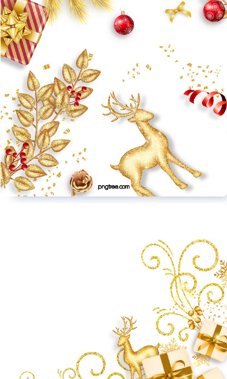 圣诞节元素金色小鹿驯鹿礼物展示海报banner模板PSD分层设计素材插图5
