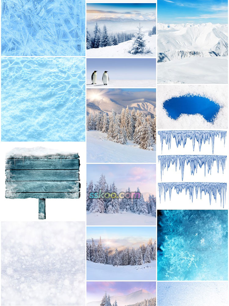 冬季雪景雪山风景高清JPG摄影照片4K壁纸背景图片插图设计素材插图17