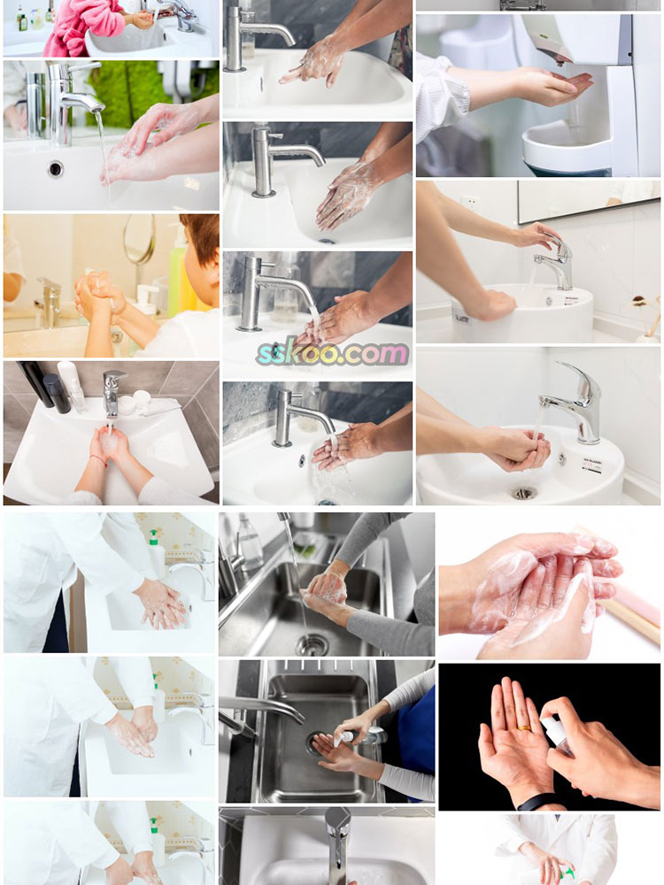 防疫消毒手部清洁洗手正确步骤图解特写宣传设计图片插图照片素材插图12