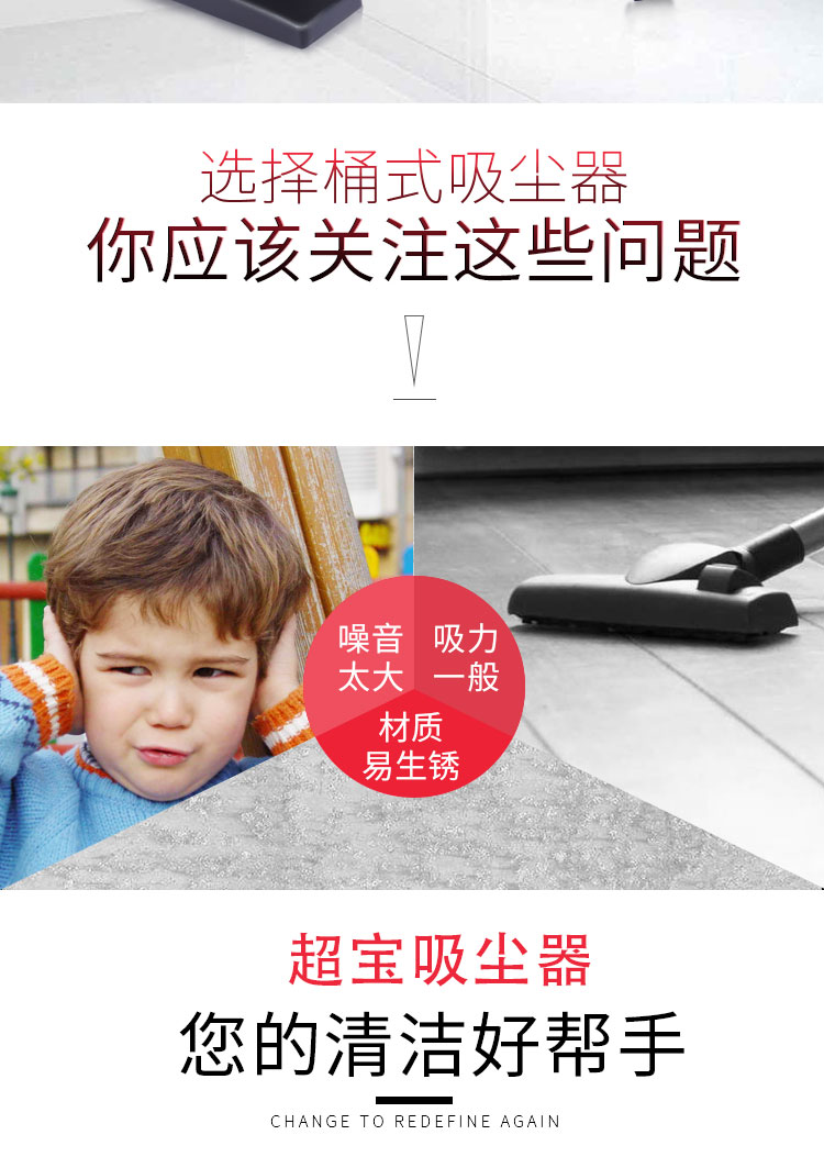 robot hút bụi xiaomi vacuum mop esse Máy hút bụi Chaobao CB15 tiêu dùng và máy hút bụi khô và ướt, ngoài ra còn có công suất lớn mạnh mẽ hút lớn - Máy hút bụi máy robot hút bụi
