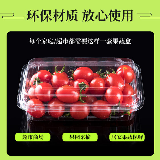 뚜껑 투명 플라스틱 체리 딸기 1파운드 상자 인터넷 연예인 식품 등급 포장 상자가 있는 일회용 과일 상자