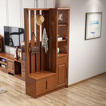 Modern minimalist solid wood room cabinet Composition Rubber wood wine rack Living room wine cabinet Economy Type-in-closed cabinet Partition Screen