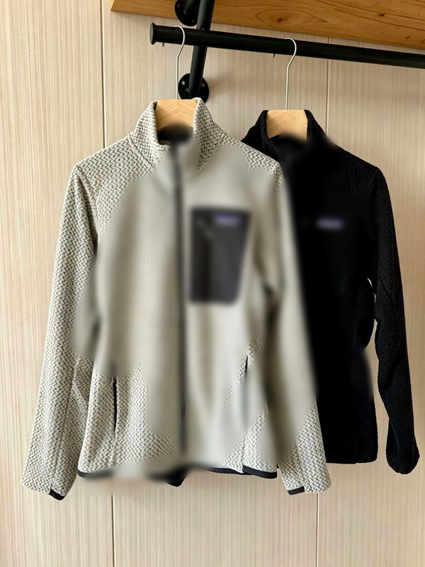 Unisex Wave-Pattern Fleece Jacket with an Inner Layer for Outdoor Activities Unisex Wave-Pattern Fleece Jacket with an Inner Layer for Outdoor Activities