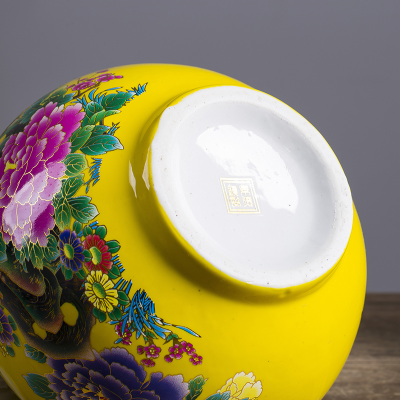 Tải 5 kg gốm sứ chai lọ rượu vang jar niêm phong rượu vang lấp lánh chai rượu vang rượu rượu rồng hoa chim hình - Rượu vang ly uống rượu