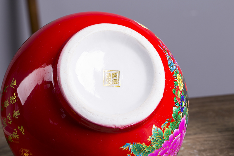 Tải 5 kg gốm sứ chai lọ rượu vang jar niêm phong rượu vang lấp lánh chai rượu vang rượu rượu rồng hoa chim hình - Rượu vang ly uống rượu