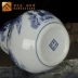 Chai 5L10 kg gốm sứ Jingdezhen Màu xanh và trắng Rượu vang rượu vang gốm jar rượu - Rượu vang