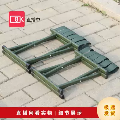 Outdoor folding stool portable space thickened military industry horse Zha folding chair backrest horse folding portable
