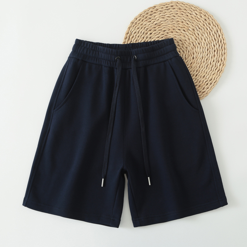 2026 New Style All-Cotton Women's Summer Shorts, Dark Blue Pure Cotton Shorts, Women's Loose-Fitting Sports Shorts, Summer 5-Point Shorts