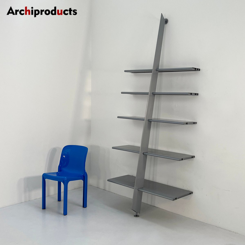 Italian Baleri Italia Mac Gee Master-Designed Metal Bookshelf Storage Rack Ornament Shelf Board