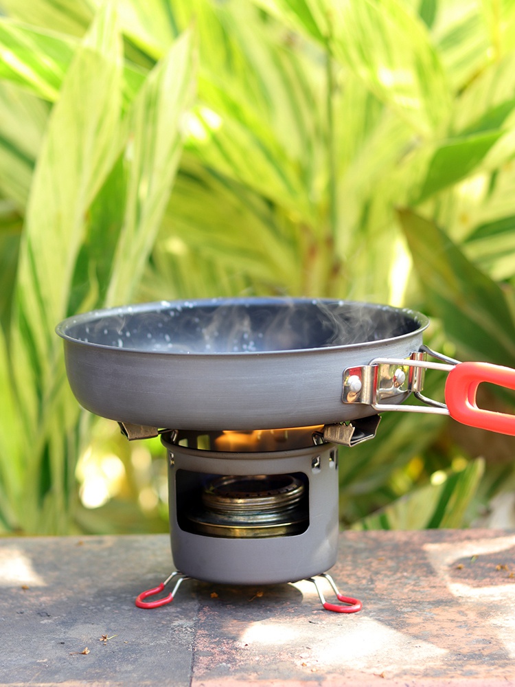 Bếp chất lỏng ngoài trời bếp cắm trại nhỏ bếp nhỏ tình yêu đường hành khách tích hợp bếp lò chống gió di động - Bếp lò / bộ đồ ăn / đồ nướng dã ngoại giá bếp ga mini