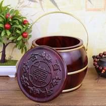 Mahogany toilet Offspring bucket Wedding offspring bucket Single bucket Solid wood crafts decoration Wedding wedding supplies gifts