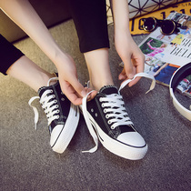 Spring and Autumn 2021 new small white canvas shoes womens shoes sneakers board shoes plus velvet board shoes Korean version of Joker black cloth shoes