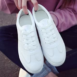 Canvas Shoes Super Fire ins -fire ins, корейская версия Harajuku ulzzang Wild Hong Kong вкусный вкусный ретро -молния маленькая белая туфли прилив