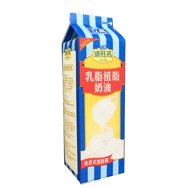 Standing High Divan High Milk Fat Cream Diluted Cream Fresh Cream Cake Framed Flower Cream 1L* 12 St-Taobao