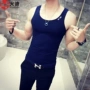 Mùa hè 2018 Hàn Quốc phiên bản của Slim mồ hôi vest của nam giới thể thao dưới tập thể dục trở ngại tide thương hiệu chặt chẽ không tay xu hướng T-Shirt áo không tay nam