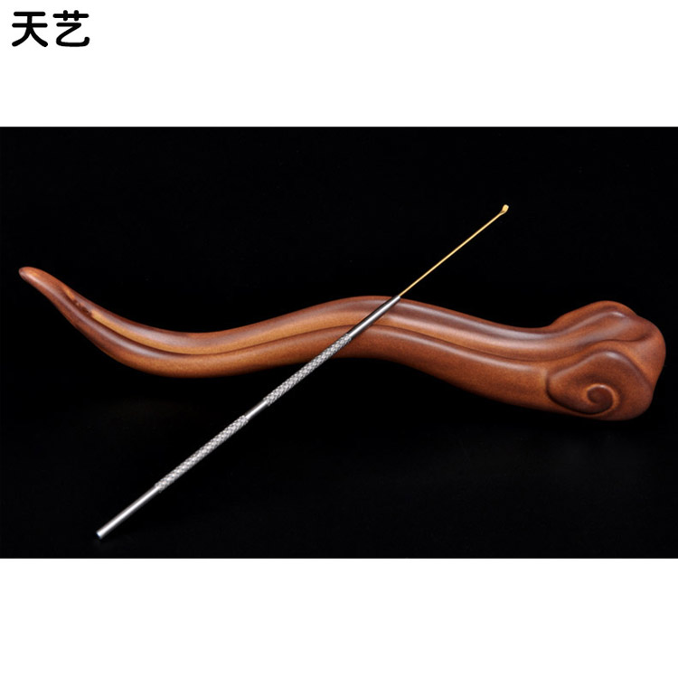 Tianyi stainless steel handle 2MM small head copper ear spoon ear picker buckle ear pick ear pick pick tool