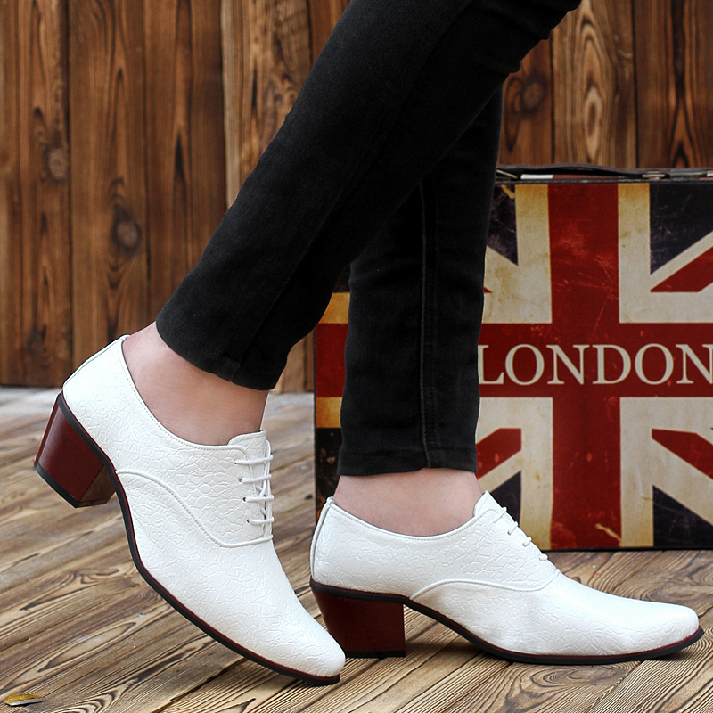 Hair Stylist Height-Increasing Leather Shoes for Men, 6cm Height-Increasing High-Heeled Men's Shoes, Nightclub Leather Shoes, Youth British-Style Pointed Leather Shoes Hair Stylist Height-Increasing Leather Shoes for Men, 6cm Height-Increasing High-Heeled Men's Shoes, Nightclub Leather Shoes, Youth British-Style Pointed Leather Shoes