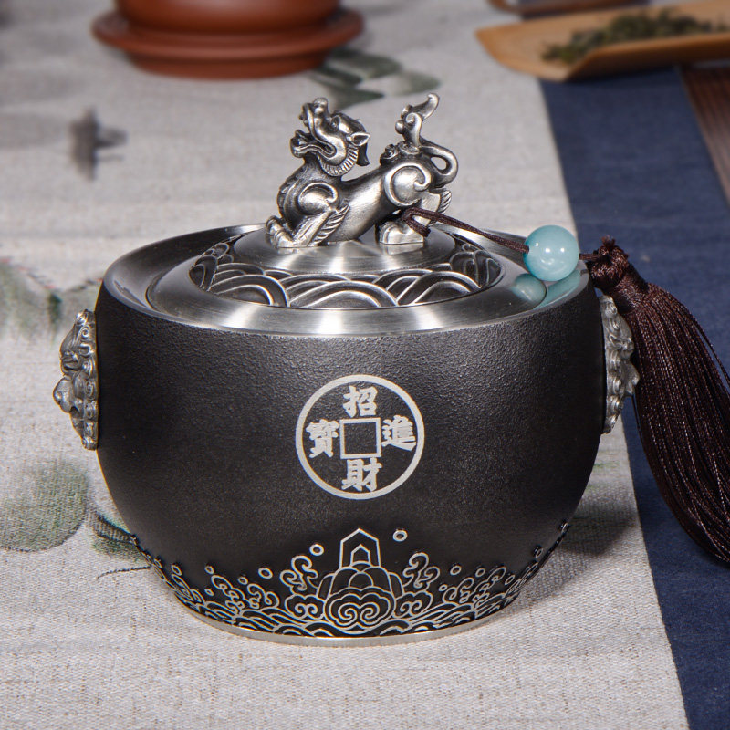 Tin cans pure tin metal sealing cans storage wake tea cans houseBusiness gift custom box packaging