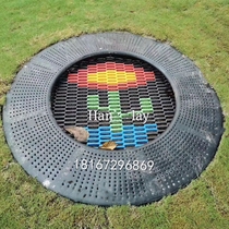 Kindergarten Outdoor park buried trampoline square playground Trampoline round new custom jump bed
