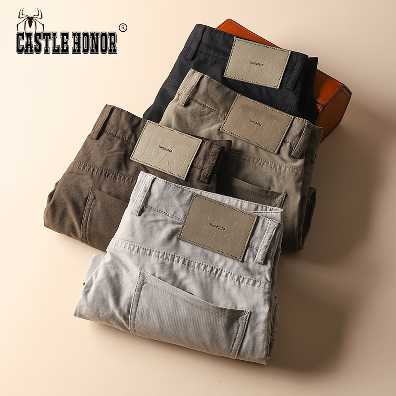 Italian High-End Imported Men's Casual Pants, Straight Fit, 2025 New Style, Soft, Business Casual, Ultra-Thin, Summer