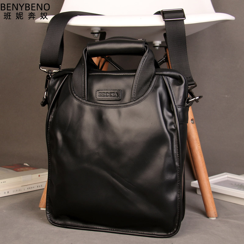 Man Bag Single Shoulder Bag Genuine Leather Business Briefcase Men's Bag Handbag Handbag Vertical Casual Diagonal Satchel-Taobao