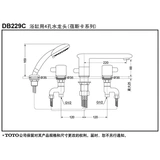 TOTO BATHTON FAUCET DB229C Медный сплав с сплавным сплав