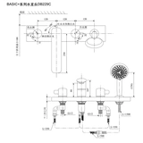 TOTO BATHTON FAUCET DB229C Медный сплав с сплавным сплав