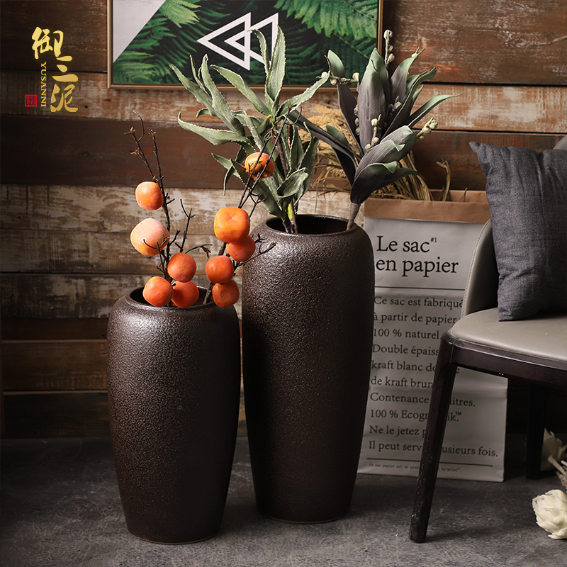 The Big vase high landing back on dry flower POTS to I and contracted sitting room flower arranging furnishing articles household jingdezhen ceramics