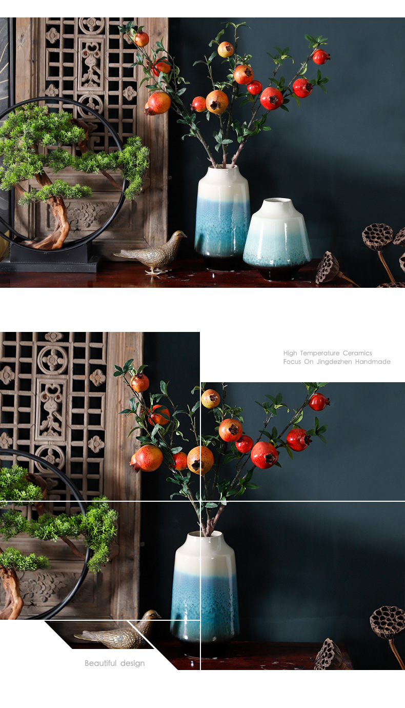 Home furnishing articles modern dry flower flower exchanger with the ceramics European contracted sitting room decorative furnishing articles Nordic vase arranging flowers