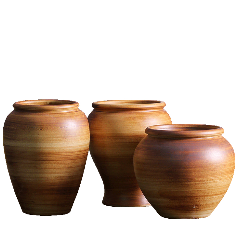 Coarse red clay archaize Mediterranean style villa garden more meat potted flower art big flowerpot ceramic do old ideas