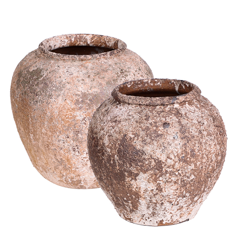 Manual coarse TaoHua is more than flesh POTS of jingdezhen ceramic dry flower vase hand made Japanese teahouse zen flowerpot