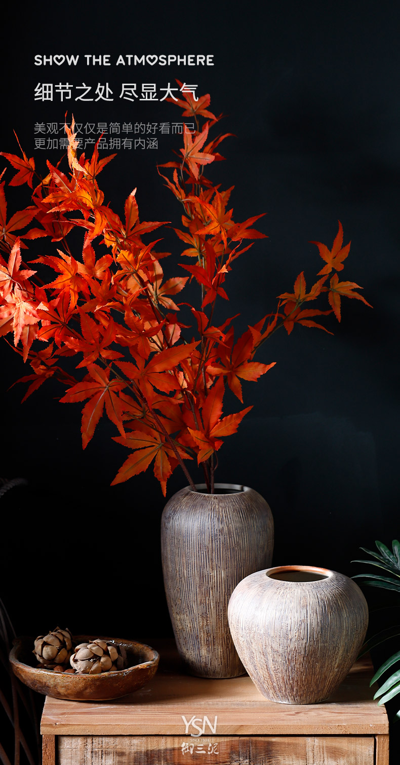 Ceramic flower implement Nordic ins floret bottle desktop dried flowers decorative furnishing articles sitting room new Chinese TV ark, bottle arranging flowers