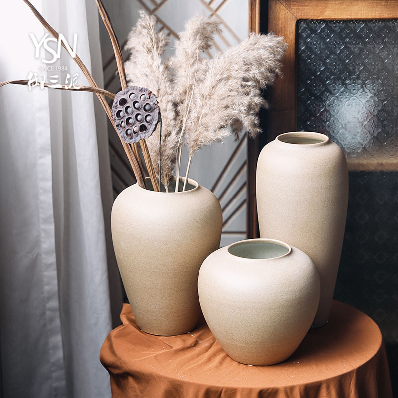 Royal three plain mud zen vase office decoration to the hotel the teahouse study put mesa furnishing articles ceramic bottle sharjah