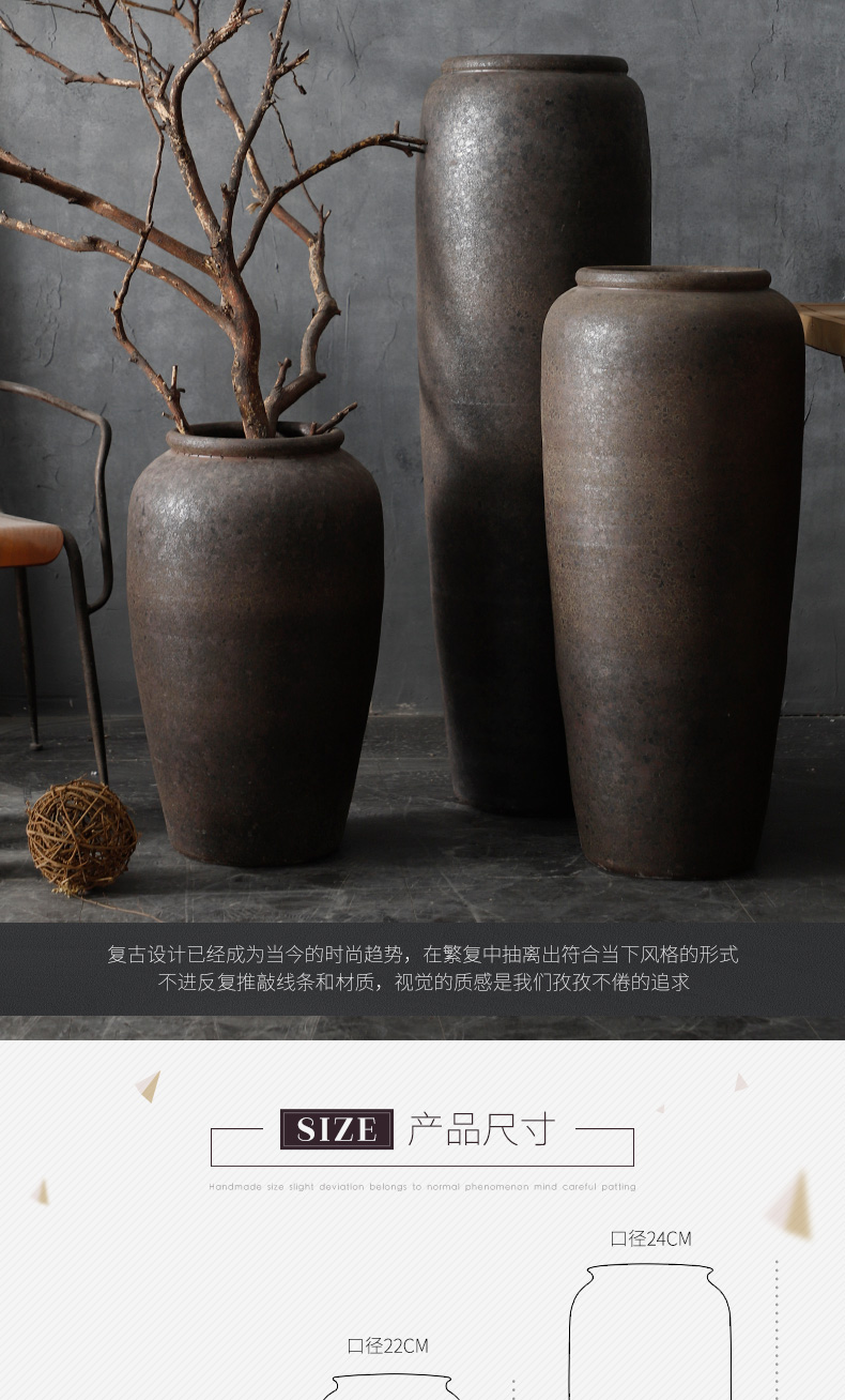 Jingdezhen ceramic large vase sitting room be born POTS big flowerpot flower arranging restoring ancient ways furnishing articles I and contracted by hand