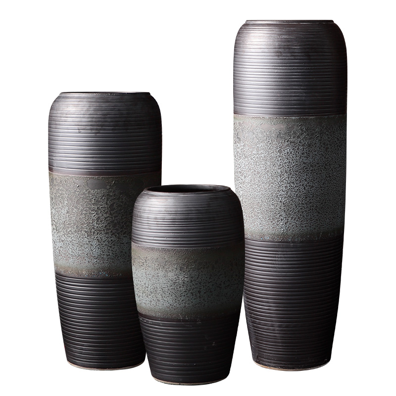 New Chinese style restoring ancient ways of jingdezhen ceramic vase hotel flower arranging furnishing articles sitting room ground in the modern pottery large flower pot