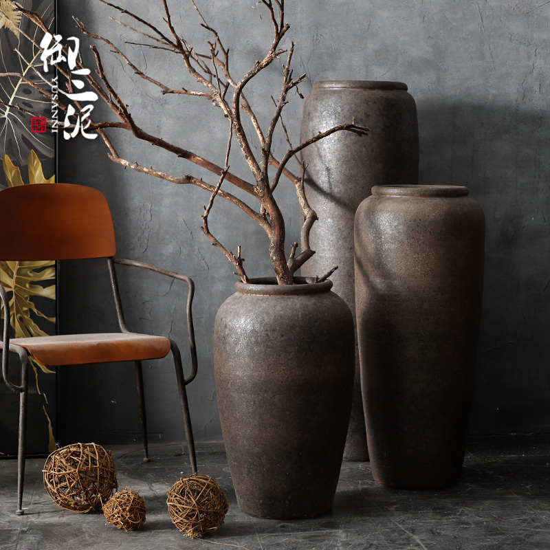 Jingdezhen ceramic large vase sitting room be born POTS big flowerpot flower arranging restoring ancient ways furnishing articles I and contracted by hand