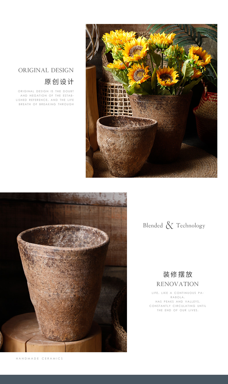 Jingdezhen ceramic vase hand for Japanese teahouse TaoHua do old meat more POTS zen master flowerpot