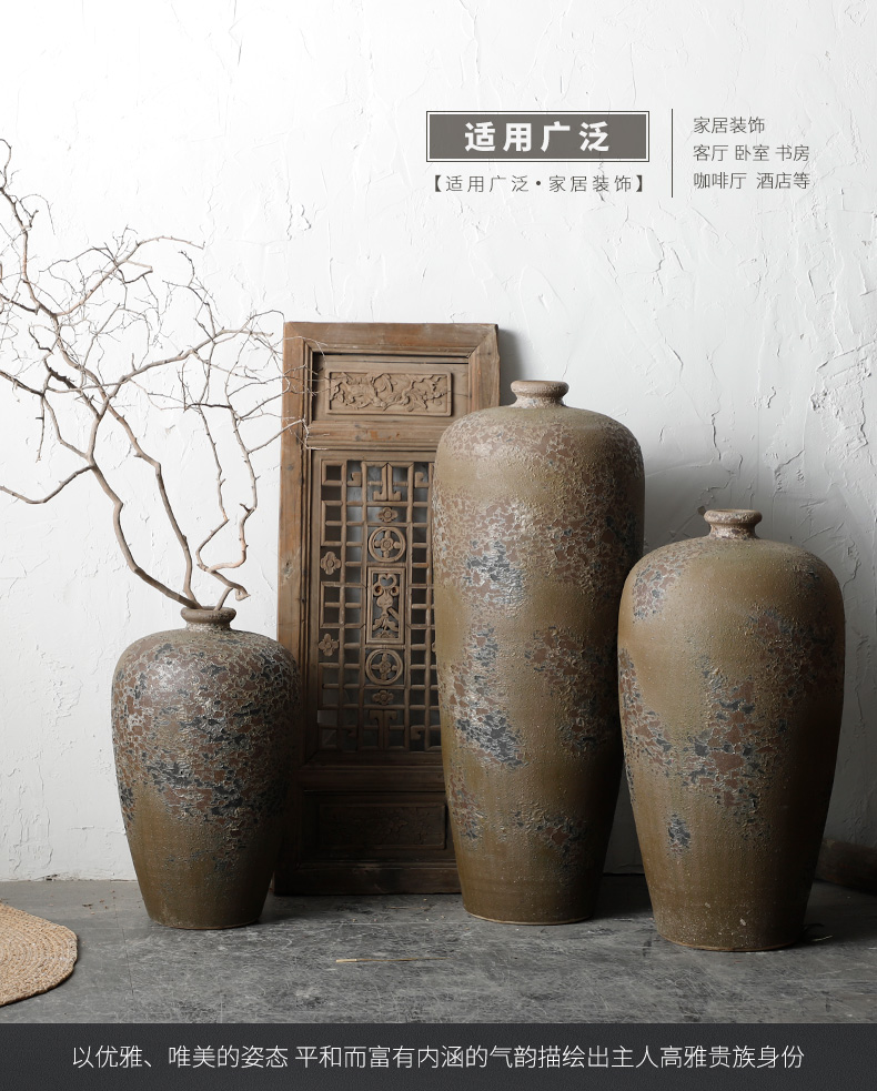 Retro nostalgia for the old manual coarse small bottle expressions using mei flower implement some ceramic jar jar earthenware archaize floor vases, flower receptacle