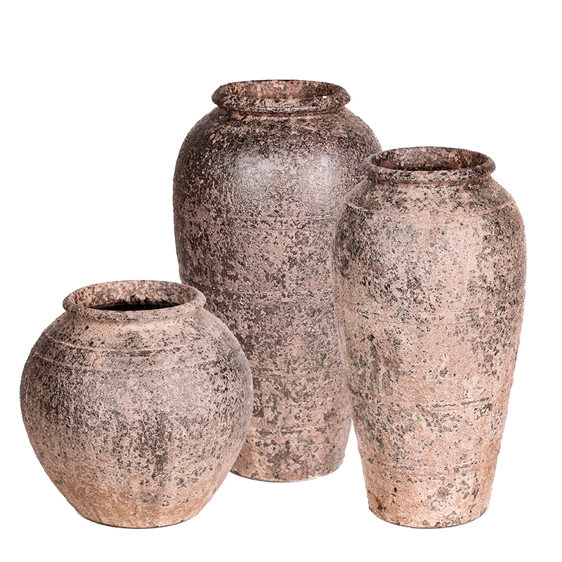 Manual coarse TaoHua device do old POTS of jingdezhen ceramic dry flower vase hand made Japanese teahouse zen flowerpot