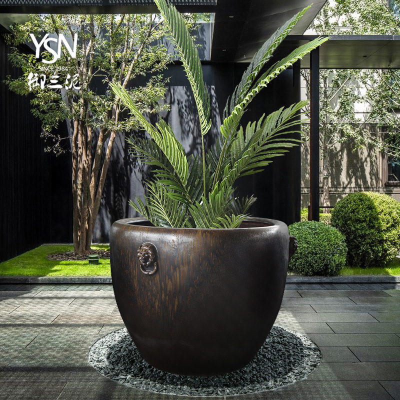 Royal three mud water lily lotus hotel landscape jingdezhen ceramics by hand lion tank aquarium hydroponic courtyard garden