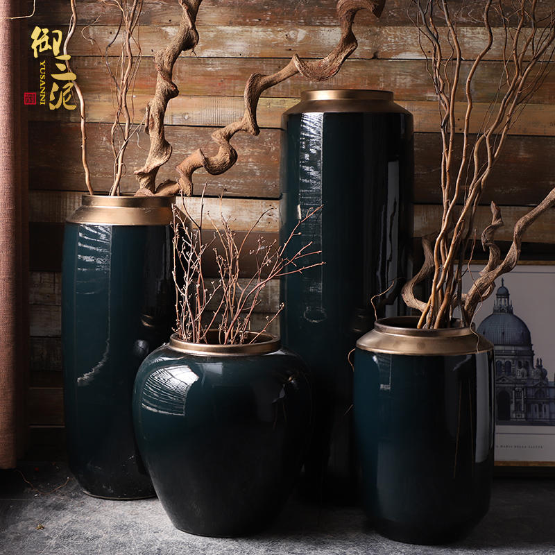 The Big vase furnishing articles furnishing articles sitting room ground European new Chinese vases, flower arranging modern simplicity of jingdezhen ceramics