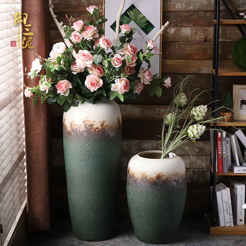 Ceramic vase of large sitting room simulation flower flower arranging furnishing articles contracted and I European retro dried flowers villas suit