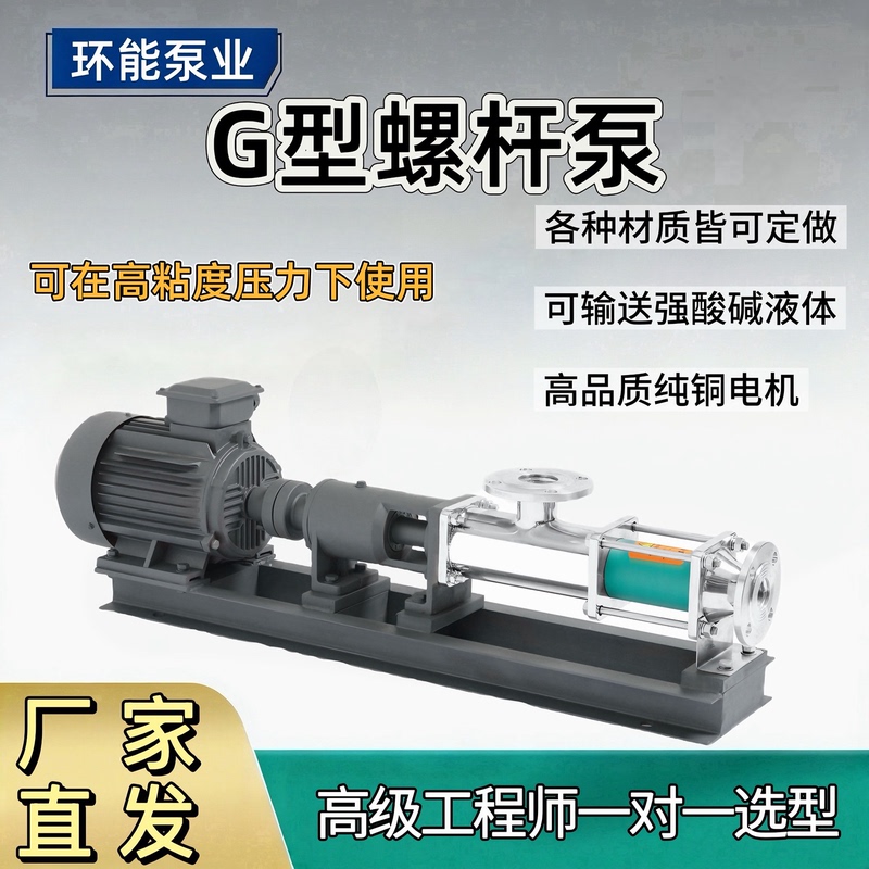 G-Type Screw Pump 20-1 Stainless Steel High-Lift Dosing Pump Filter Press Feed Pump Sludge Pump Sanitary Grade