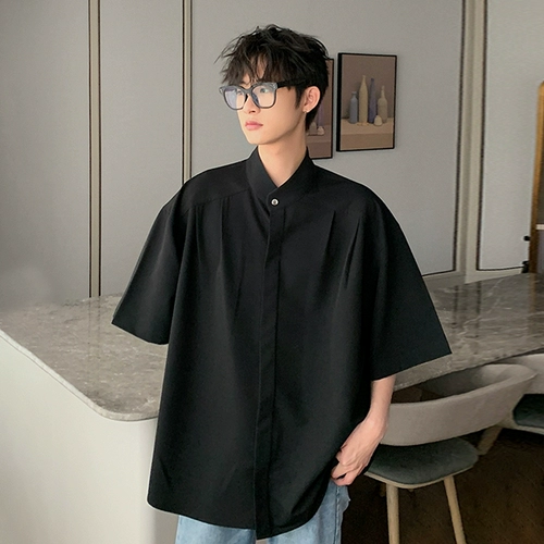 Летняя рубашка, китайский стиль, оверсайз