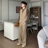 Hualun Cultum Gentleman Men's Grey Suit Suit с тремя наборами со старым вером и красивым костюмом