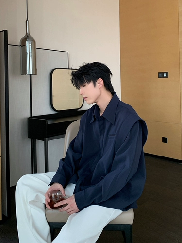 Демисезонная рубашка, лонгслив для отдыха, в корейском стиле, изысканный стиль