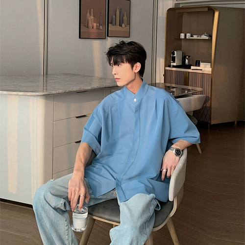 Летняя рубашка, китайский стиль, оверсайз