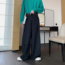 8 12pm20:00 Autumn new Hualun casual pants American high street men autumn wear wide foot vibe wind pants